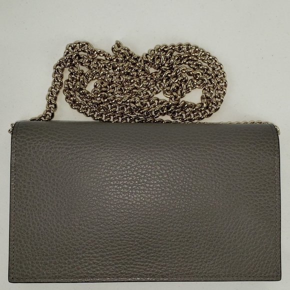 Gucci Crossbody Wallet on a Chain in Gray NEW IN BOX - Picture 5 of 7